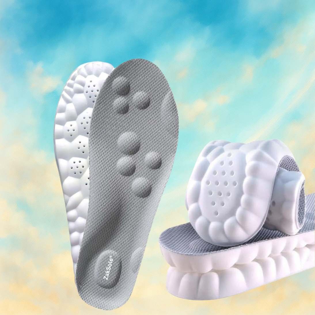 Grey 4D Cloud Cushion Insoles