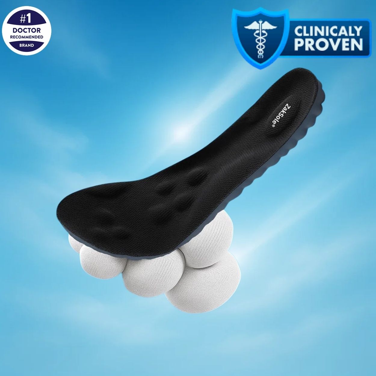 Black 4D Cloud Cushion Insoles
