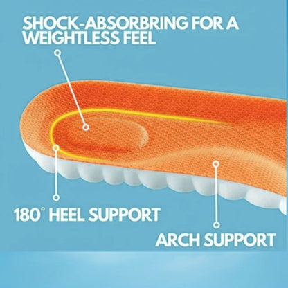 Orange Cushioned All Day Standing Insoles