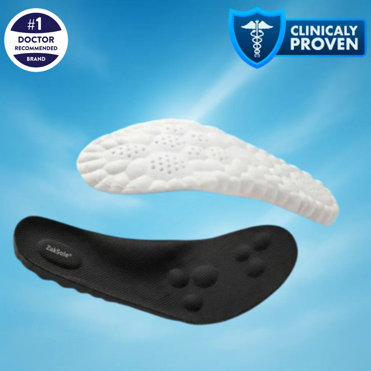 Black 4D Cloud Cushion Insoles