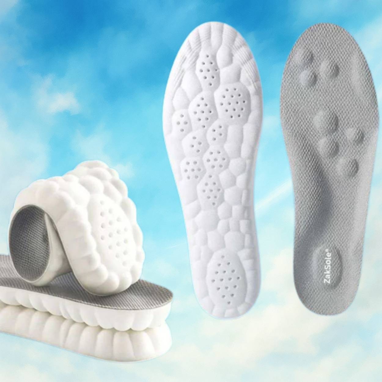 Grey 4D Cloud Cushion Insoles