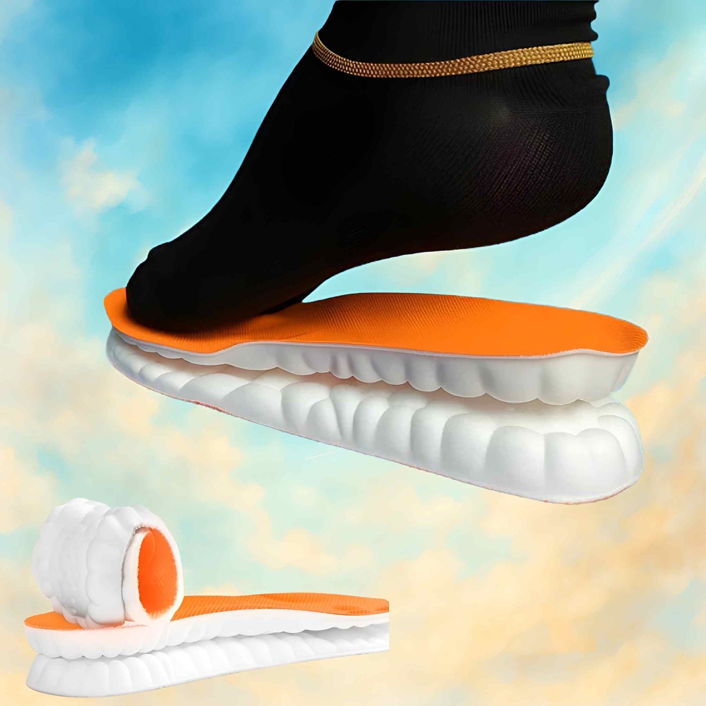 Orange Cushioned All Day Standing Insoles