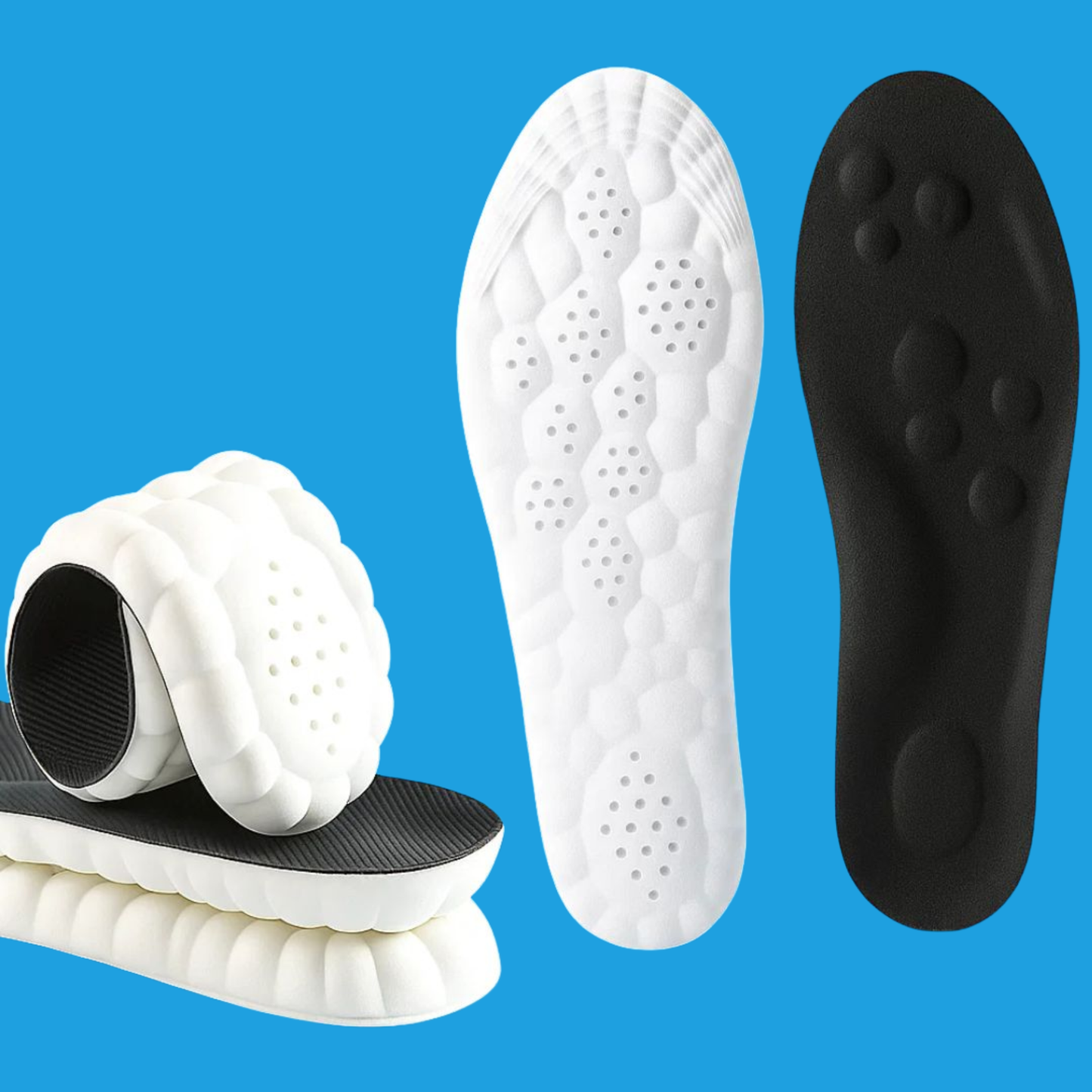 Black Super Soft Running Insoles