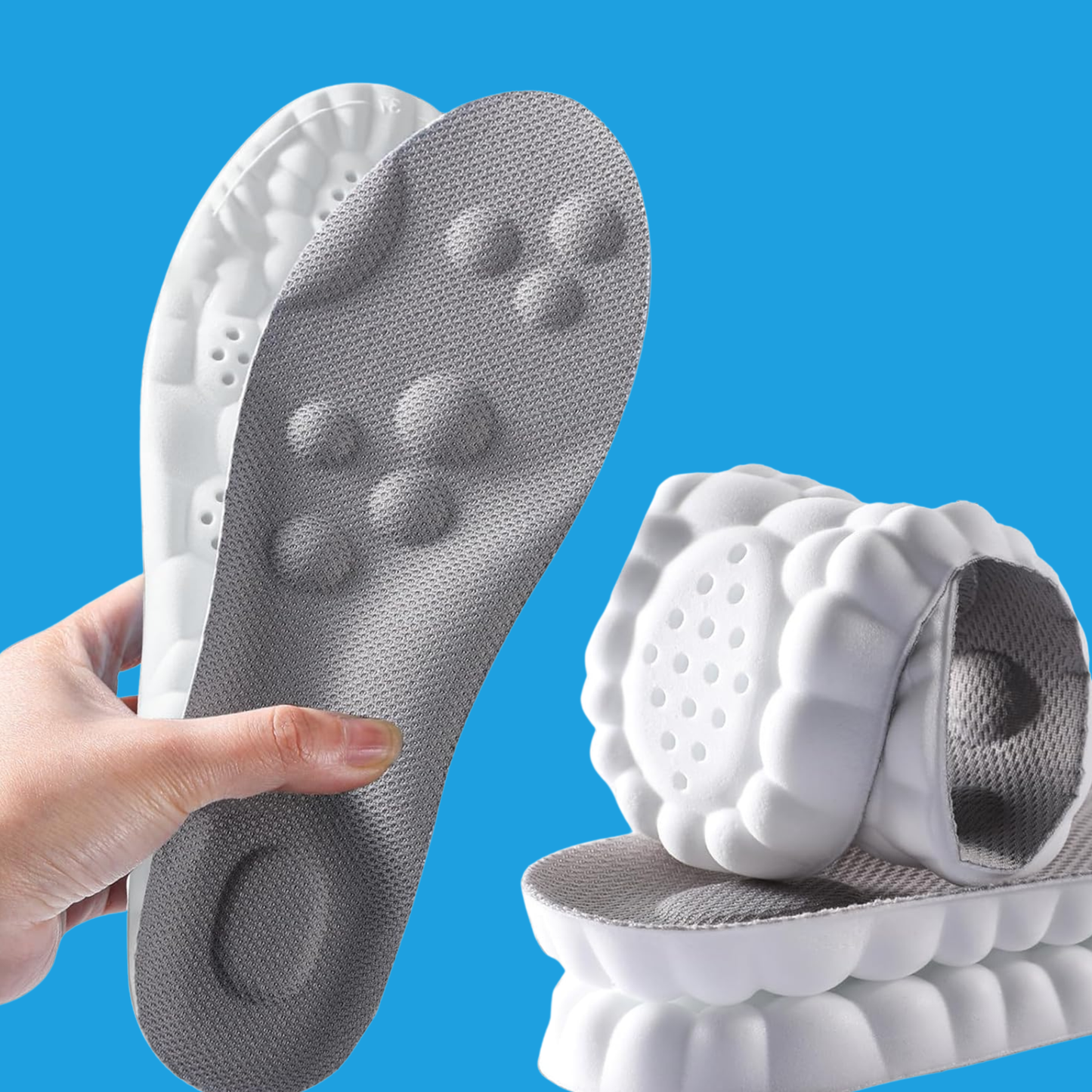 Grey Super Soft Running Insoles