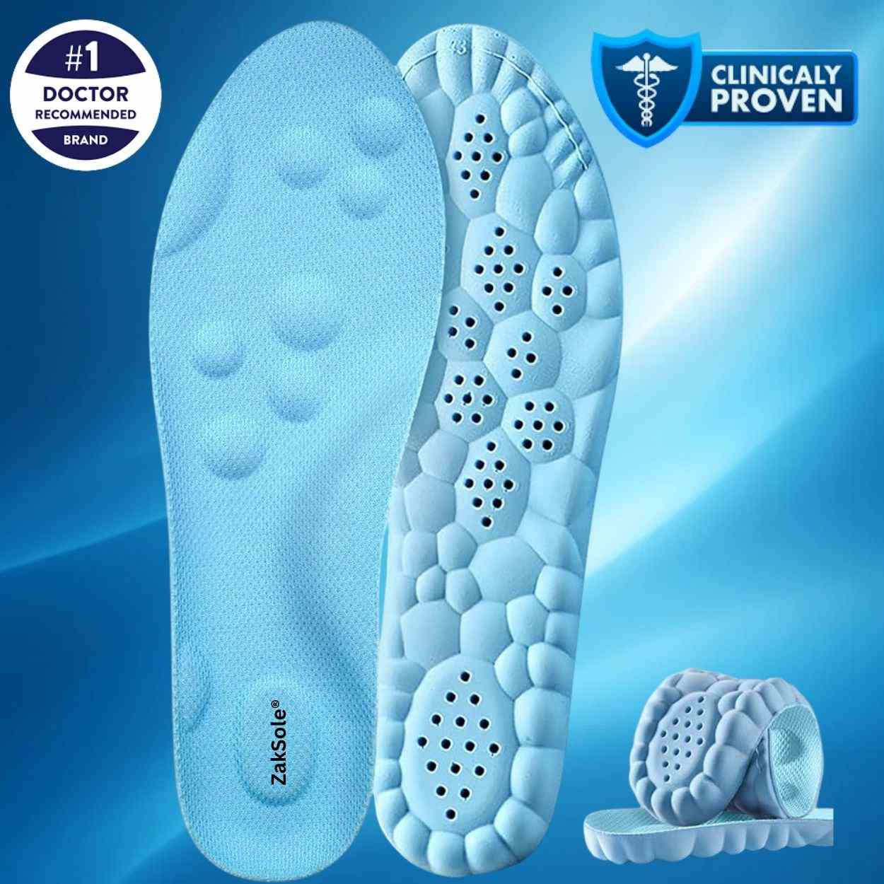 Blue Everyday Arch Support Insoles